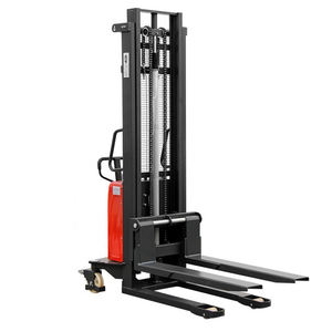 Envío gratis altura de elevación 1,6 M 2M apilador semi eléctrico carretilla elevadora apilador de paletas para la venta - Product Image 3