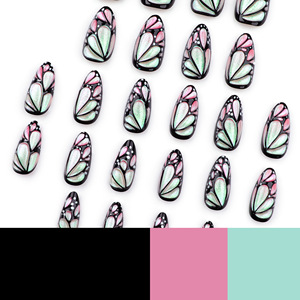 Faux Ongles Papillon 3D Réutilisables à Changement de Couleur Dégradé Rose pour Manucure – Vente en Gros - Product Image 4