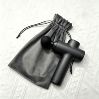 Pochette à cordon en velours de qualité supérieure avec logo personnalisé, anti-poussière, grande taille, pour le rangement des pistolets de massage et l'emballage d'appareils électroniques