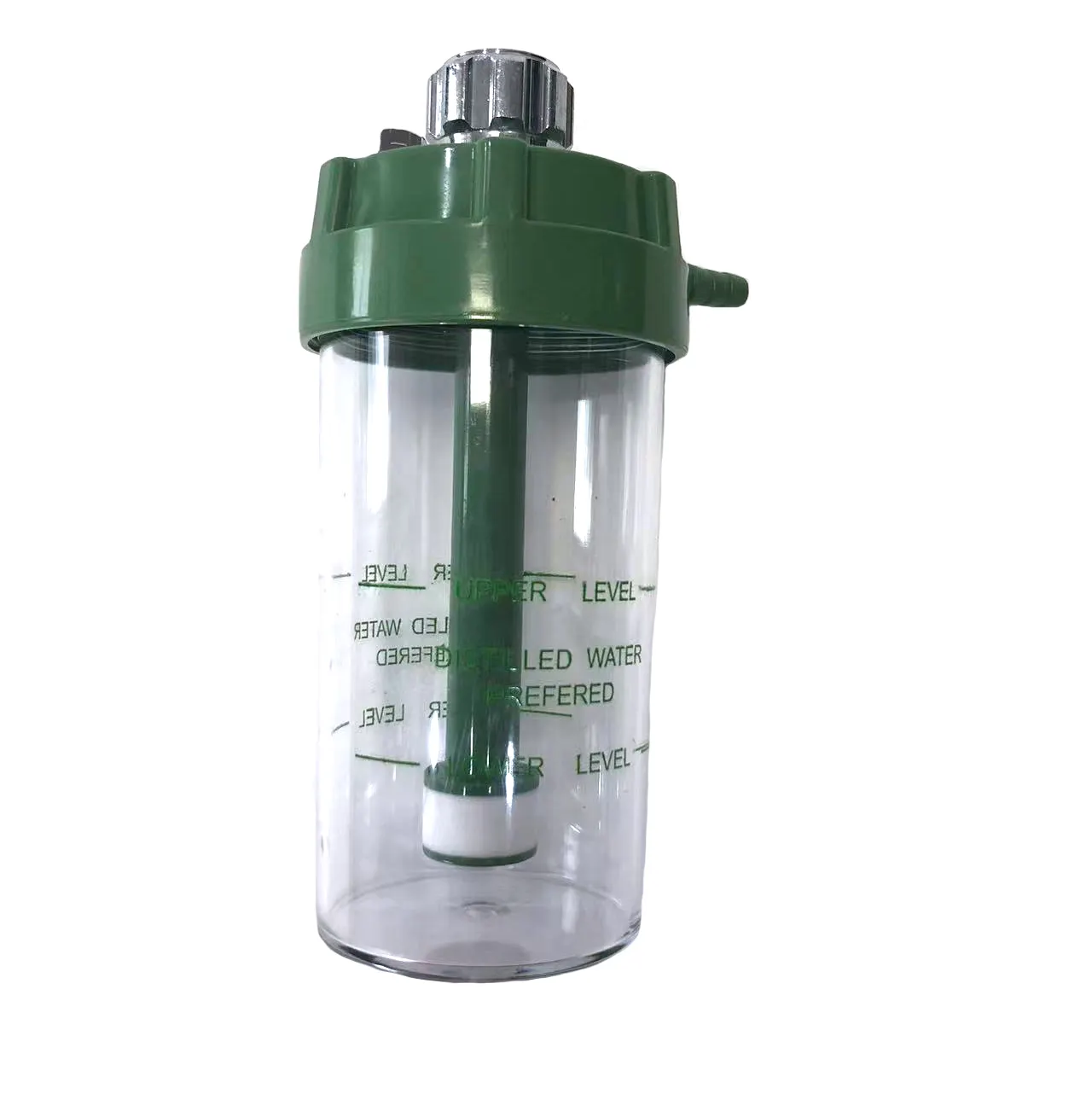 Botella de humidificador de burbujas de oxígeno de hospital 200ML para concentrador de oxígeno
