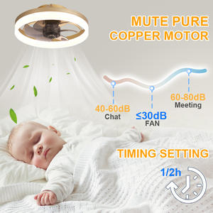 Ventilateur de plafond électrique à LED à moteur CC haute performance, 5 vitesses, fonctionnement silencieux en extérieur, gradation progressive, télécommande, contrôle par application, énergie - Product Image 5