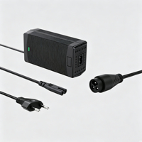 Chargeur de batterie pour trottinette électrique 53,6V 54,6V 2A 2,3A avec éclairage LED pour Segway-Ninebot ZT3 Pro, certifié CE, prise EU Schuko, garantie 24 mois
