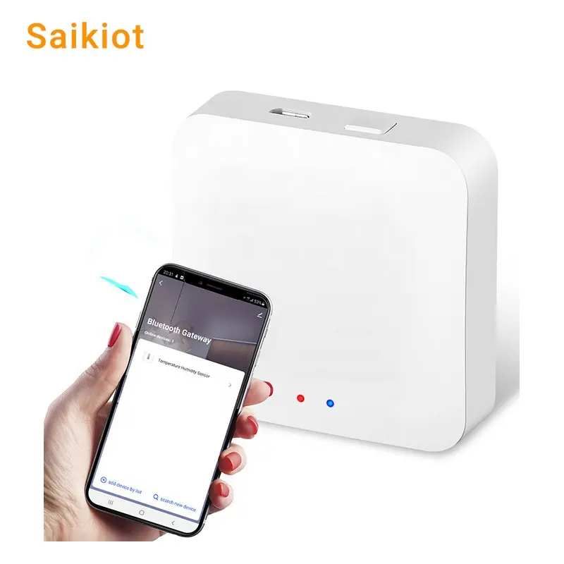 Saikiot Tuya Smart Zigbee 3.0 Gateway Mesh Remote Control Wired Bridge Bluetooth Gateway Hub Smart Home IOT Tuya Zigbee Gateway