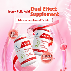 Compresse di <span class=keywords><strong>Ferro</strong></span> e Acido Folico, 2 Compresse <span class=keywords><strong>per</strong></span> Porzione, Supporto <span class=keywords><strong>per</strong></span> la Formazione di Erytrociti Sani, Pre-gravidanza, Gravidanza, Post-gravidanza - Product Image 2
