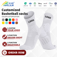 Chaussettes de basketball antidérapantes avec semelle en silicone, soutien de la voûte plantaire, respirantes, chaussettes de sport personnalisées pour hommes, logo d'équipe, fabrication OEM