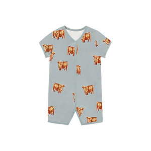 Monos de bebé de manga corta de verano para hombre y mujer recién nacido dibujos animados patrón de animales ropa de punto monos finos - Product Image 5