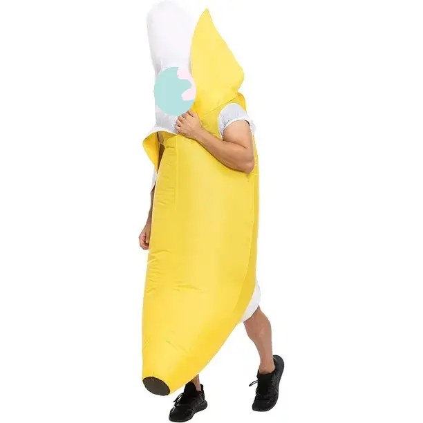 Adulto divertente gonfiabile sexy frutta Banana uomo donna giallo adulto mascotte Costume adolescenti bambini costumi unisex