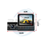 3 canaux 4K Dash Cam-Avant + Arrière + Intérieur "12'' Car GPS DVR Android Player 4G Dual Camera Recording ADAS + OBD Diagnostics