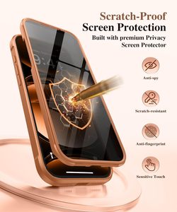Funda BERFY para <span class=keywords><strong>iPhone</strong></span> 17 Pro Max con Protector de Pantalla de Privacidad Integrado, Funda Protectora Completa a Prueba de Golpes con Soporte Magnético - Product Image 3