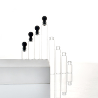 Flacon pulvérisateur vide en verre transparent pour échantillon de parfum, atomiseur testeur, 0,5 ml, 1 ml, 2 ml, 3 ml