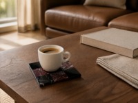 Sous-verre en marbre naturel résistant à la chaleur, sous-verre en pierre pour salon, table à manger, tasse à café ou à thé, logo personnalisé, vente en gros