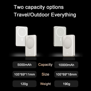 360 ° xoay đứng qi2 sạc 5000mAh 10000mAh Powerbank pd15w từ không dây di động thiết bị di động ngân hàng điện - Product Image 3