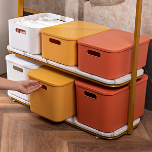 Family Stackable PP Organizer Box Durable <strong>Plastic</strong> <strong>Lid</strong> Handle Large Capacity Eco-friendly Storage <strong>Container</strong> for Clothes Books - Product Image 5