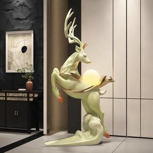 Dapat disesuaikan tampilan ruang tamu bercahaya Resin sintetis ornamen patung dekorasi rumah boneka kartun