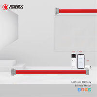 Ensemble de stores enrouleurs Raex modernes en alliage d'aluminium avec moteur tubulaire |   Batterie au lithium |   Tuya WiFi/Zigbee |   Télécommande sans fil |   25 mm |