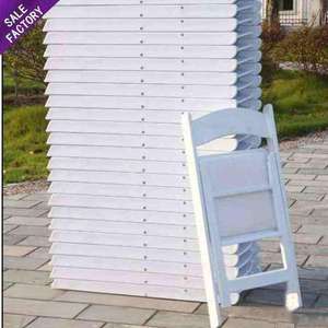 Sillas Plegables de Plástico Blancas para Eventos al Aire Libre y Jardín al por Mayor, Silla de Resina Plegable Wimbledon con Acolchado Blanco para Bodas y Fiestas - Product Image 3