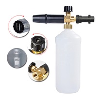 Nettoyeur haute pression Lance à mousse Canon à mousse Buse à mousse avec bouteille de 1L et embout de 1,25 mm et adaptateur Karcheri