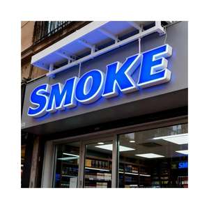 Enseigne lumineuse en lettres 3D en métal personnalisée, étanche, avec éclairage LED, pour la décoration de devanture de magasin, de boutique de tabac, avec un design personnalisé - Product Image 1