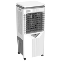 Nouveau Refroidisseur d'Air Solaire AC/DC 30L avec Télécommande et Minuteur, Batterie Lithium 10000mAh, 9 Vitesses, Ventilateur Brumisateur Rechargeable