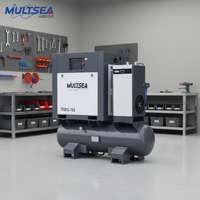 Compresor de Aire de Tornillo Rotativo VSD de 7.5kw, Compresor de Aire Industrial 4 en 1 de 15kw, Compresor de Aire de 11kw, 8 Bar, 10 Bar