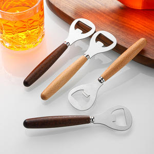 Ouvre-bouteilles en bois en gros, outils de bar en acier inoxydable, ouvre-bouteilles personnalisés avec logo - Product Image 3