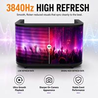 P1.86GOB Écran LED portable incurvé pour table de DJ, support de façade pour exposition et événements en club, cabine de DJ
