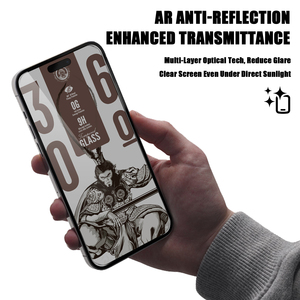 Monkey King Full 360 °   Protector de Pantalla de Vidrio Templado 9H para <span class=keywords><strong>iPhone</strong></span> 15 Pro Max, Anti-Reflejos, Anti-Espía, Máxima Protección, Revestimiento Oleofóbico - Product Image 6