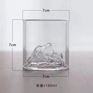 Offre spéciale Verre borosilicate transparent personnalisé Coffret cadeau en forme de montagne Verre à whisky sur les principales plates-formes - Product Image 5