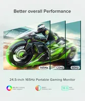 245' 2K LCD computerscherm 165Hz voor monitor 1440P QHD 100% sRGB IPS met standaard voor laptop/pc/Mac/gaming