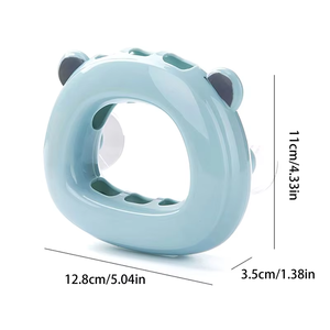 Support mural créatif en plastique à ventouse pour brosses à dents, 3 emplacements, sans perçage, avec crochets pour salle de bain - Product Image 6