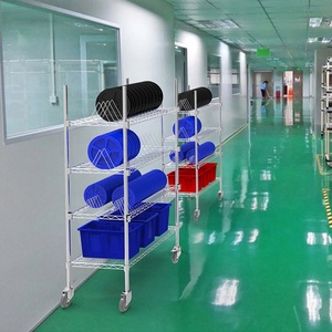 Chrome mạ carbon thép di chuyển có thể tháo rời 4-bánh xe Kệ <span class=keywords><strong>Rack</strong></span> với ba/bốn/năm lớp cho hộ gia đình nhà bếp lưu trữ - Product Image 2