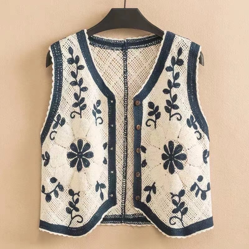 Spring Fall Autumn Women's V Neck Sweater Vest with