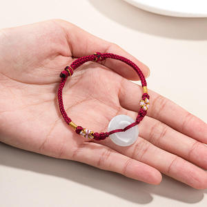 Anneaux de sécurité en jadéite naturelle, bracelet en jade réglable, tissage de haute qualité, bijoux pour femmes, vente en gros de jade SL59 - Product Image 3
