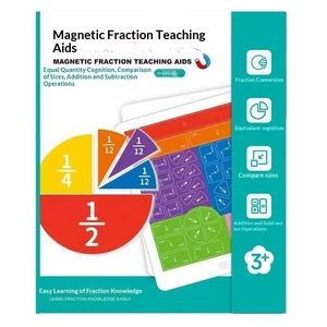 Matériel pédagogique sur les fractions pour les niveaux 36, concepts initiaux des fractions, tableau magnétique d'apprentissage pour l'addition et la soustraction, fabriqué en Chine - Product Image 5