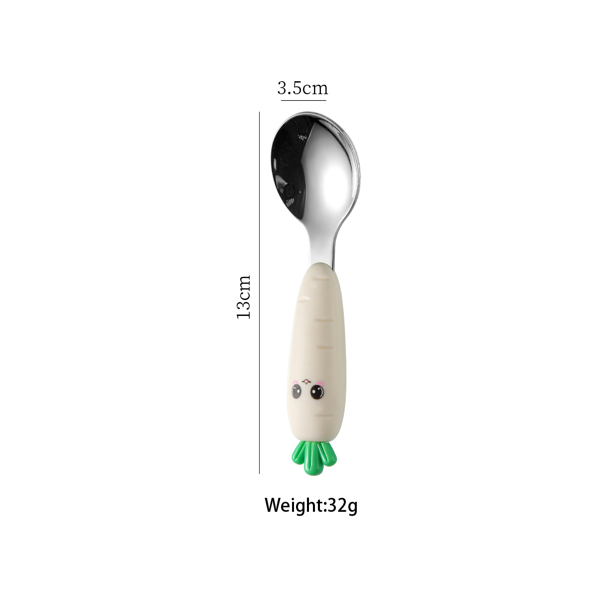 Cuillère pour enfant carotte 316L