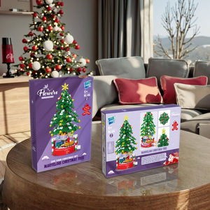 515 pièces Micro blocs de construction bricolage blocs éducatifs arbre de Noël avec <span class=keywords><strong>train</strong></span> ensemble meilleur cadeau pour garçons et filles - Product Image 6