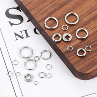 Anneau fermé en acier inoxydable 304 personnalisé CX, hypoallergénique, pour la fabrication de bijoux et accessoires DIY
