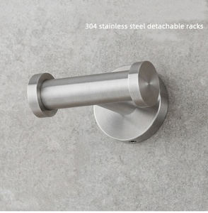 Thiết Kế Đơn Giản Nặng Màu Đen Móc Phòng Tắm Khăn Móc Với Vít Thép Không Gỉ Thiết Kế Độc Đáo Đôi Hai Mặt Tường Áo Móc - Product Image 5