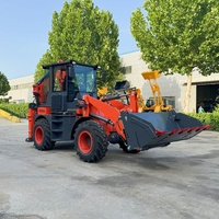 HOMACH CE EPA4 Meilleure valeur Mini Euro 5 4x4 Wheel Drive Kat Jcb Usage domestique Rétrocaveuse Chargeuse Top Engine Top Choice pour la maison