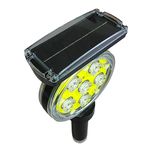 Nueva luz de advertencia de seguridad de tráfico solar de 16 LED con mango LED amarillo instalado en el cono de la carretera - Product Image 4