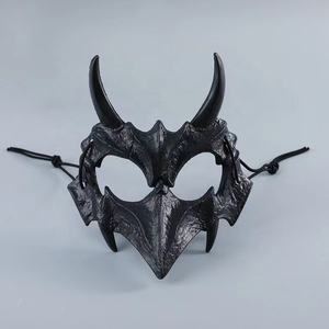 Máscara <span class=keywords><strong>de</strong></span> media cara <span class=keywords><strong>de</strong></span> Halloween, tigre negro, <span class=keywords><strong>noche</strong></span>, tenedor, cielo, perro, hombre, Lobo, máscara, traje <span class=keywords><strong>de</strong></span> actuación <span class=keywords><strong>de</strong></span> baile - Product Image 6