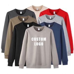 Promotion en stock, sweat-shirts pour hommes de bonne qualité, solides, d'automne, ODM, doux, respirants, en coton/bambou, polaire, pull-over intérieur - Product Image 5