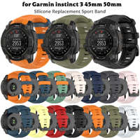 Silikon Schnellverschluss Gummi-Uhrenarmbänder für Garmin Instinct 3 AMOLED Solar 45mm 50mm Smartwatch Quickfit Armband