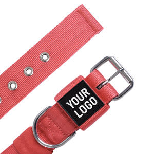 Collier de chien tactique robuste avec logo personnalisé, colliers réglables pour animaux de compagnie, collier d'entraînement en nylon épais et souple avec colliers à boucle en métal - Product Image 4