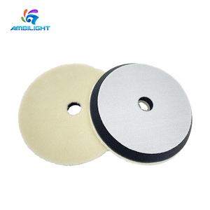 Miếng Lót Đánh Bóng Xe Hơi Bằng Da Cừu Cứng Chính Hãng OEM Miếng Lót Đánh Bóng Da Cừu Hoạt Động Kép 5 Inch - Product Image 1