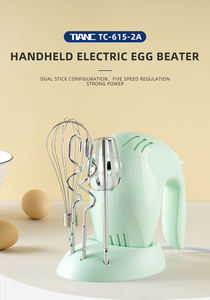 Batteur électrique 3-en-1 en acier inoxydable, moteur entièrement en cuivre, 5 vitesses, pour pâte à pain, gâteaux et œufs - Product Image 2