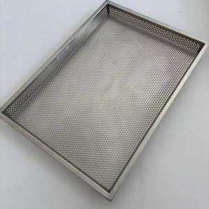 Grille de séchage perforée en acier inoxydable 304 résistante aux hautes températures 400x600cm <span class=keywords><strong>pour</strong></span> boulangerie, égouttoir à <span class=keywords><strong>huile</strong></span> de friture, refroidissement - Product Image 1