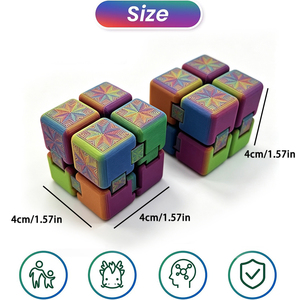 Cubo Infinito Antiestrés, Juguete Sensorial Giratorio que Ayuda a Aliviar la Ansiedad, Juguete Portátil de Escritorio para la Oficina - Product Image 6