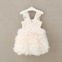 Bébé Fille Robe Nouveau-Né Fille Dentelle Blanche Baptême Baptême À Volants Jupe Anniversaire Mariage 0utfits