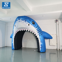 Tunnel géant gonflable en forme de requin, modèle d'arche gonflable pour événements sportifs en plein air, décoration de tente gonflable pour activités sportives